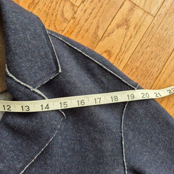 Puella Denim Look Knit Jacket Blazer Coat S/M - Picture 11 of 14